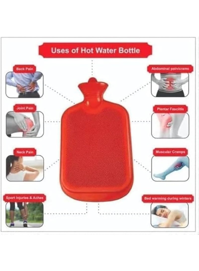 Reusable Rubber Hot Water Bottle – Hot & Cold Therapy for Body Pain and Menstrual Cramps - Image 2